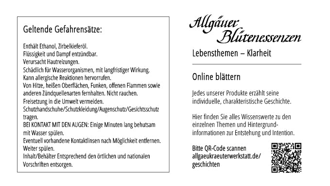 KLARHEIT - Allgäuer Blütenessenz
