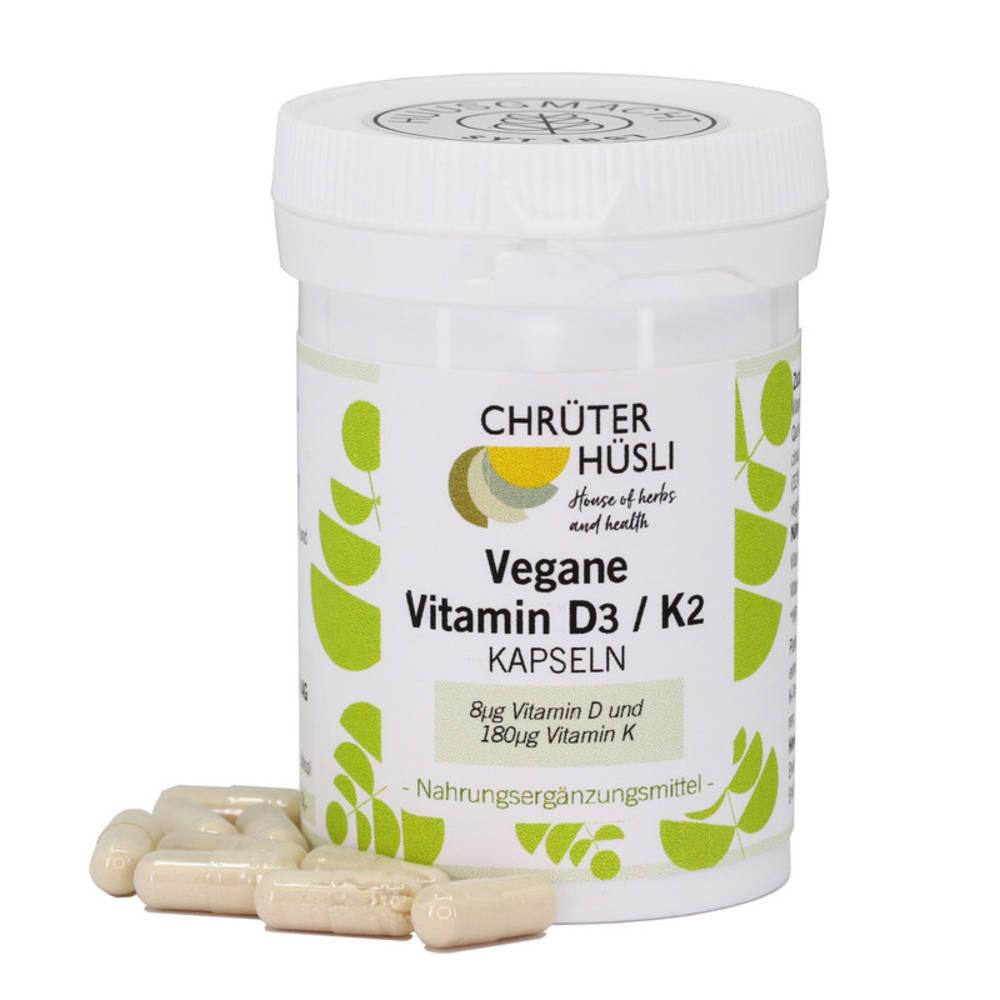 Vitamin D3/K2 Kapseln 100%vegan kein Calciferol! 80Stk.