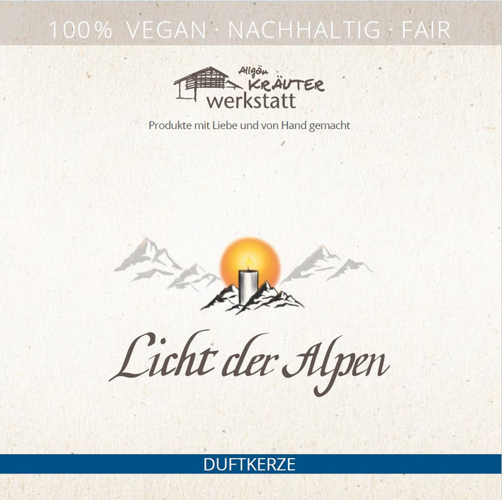 Die Wärmende - Licht der Alpen - Allgäuer Heilkräuter Duftkerze