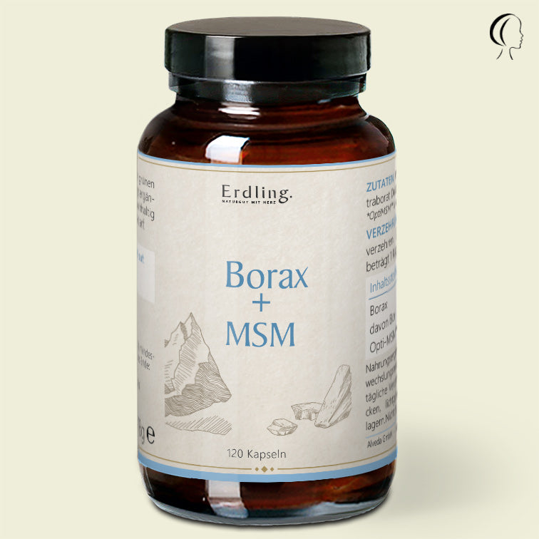 Borax Original - 99,9% Reinheit - OptiMSM®+ Natriumtetraborat - 120 Kapseln