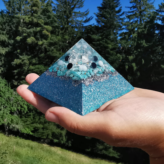 Orgone Cheops Pyramide INNERE RUHE & EMF SCHUTZ 8.5cm