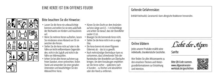 Die Sanfte - Licht der Alpen - Allgäuer Heilkräuter Duftkerze