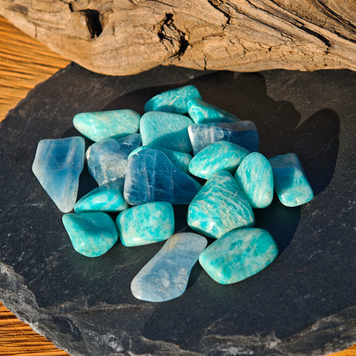 Amazonit & Aquamarin URVERTRAUEN Wassersteine Extraqualität