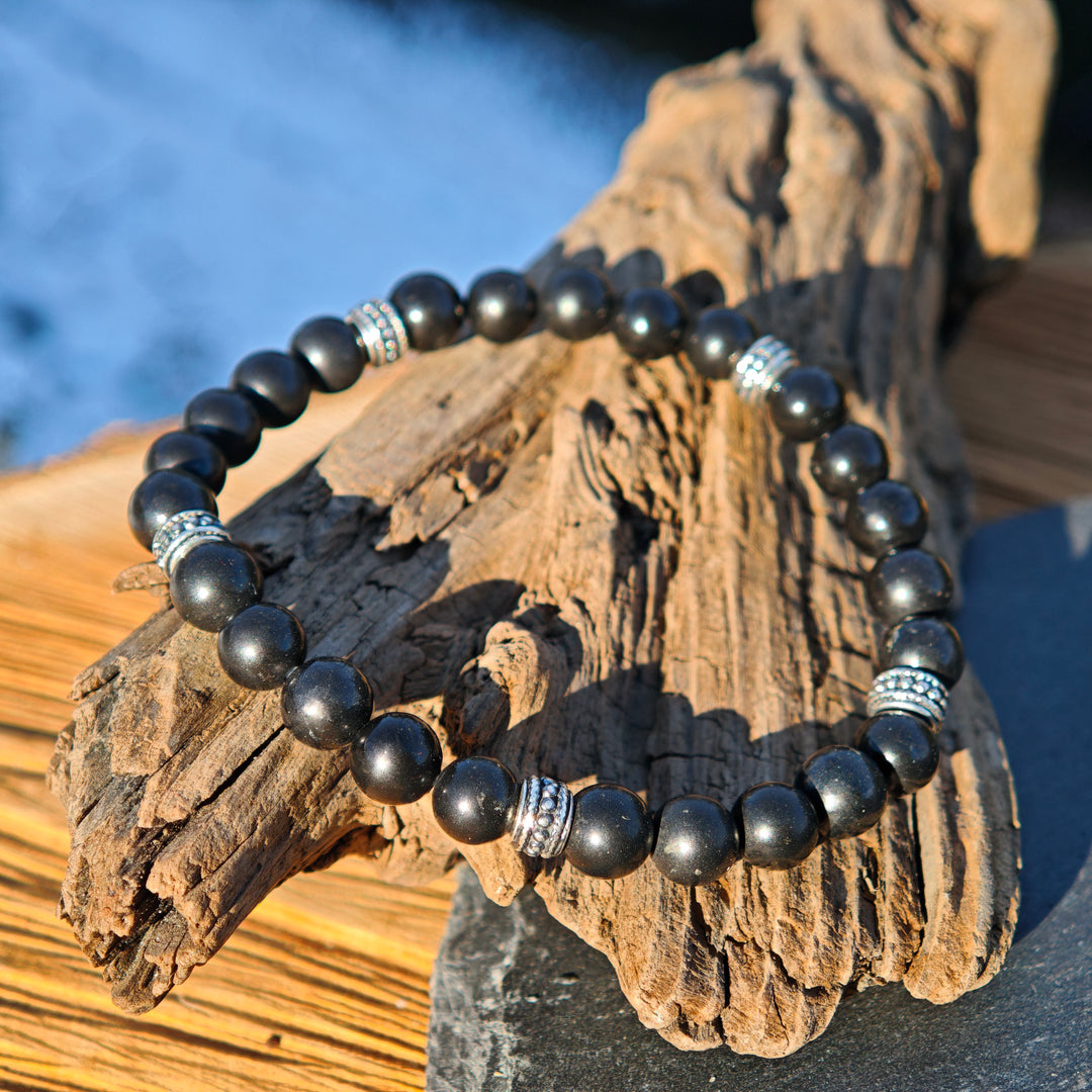 Edelstein Armband NEUTRALISATION Schungit 6mm S925