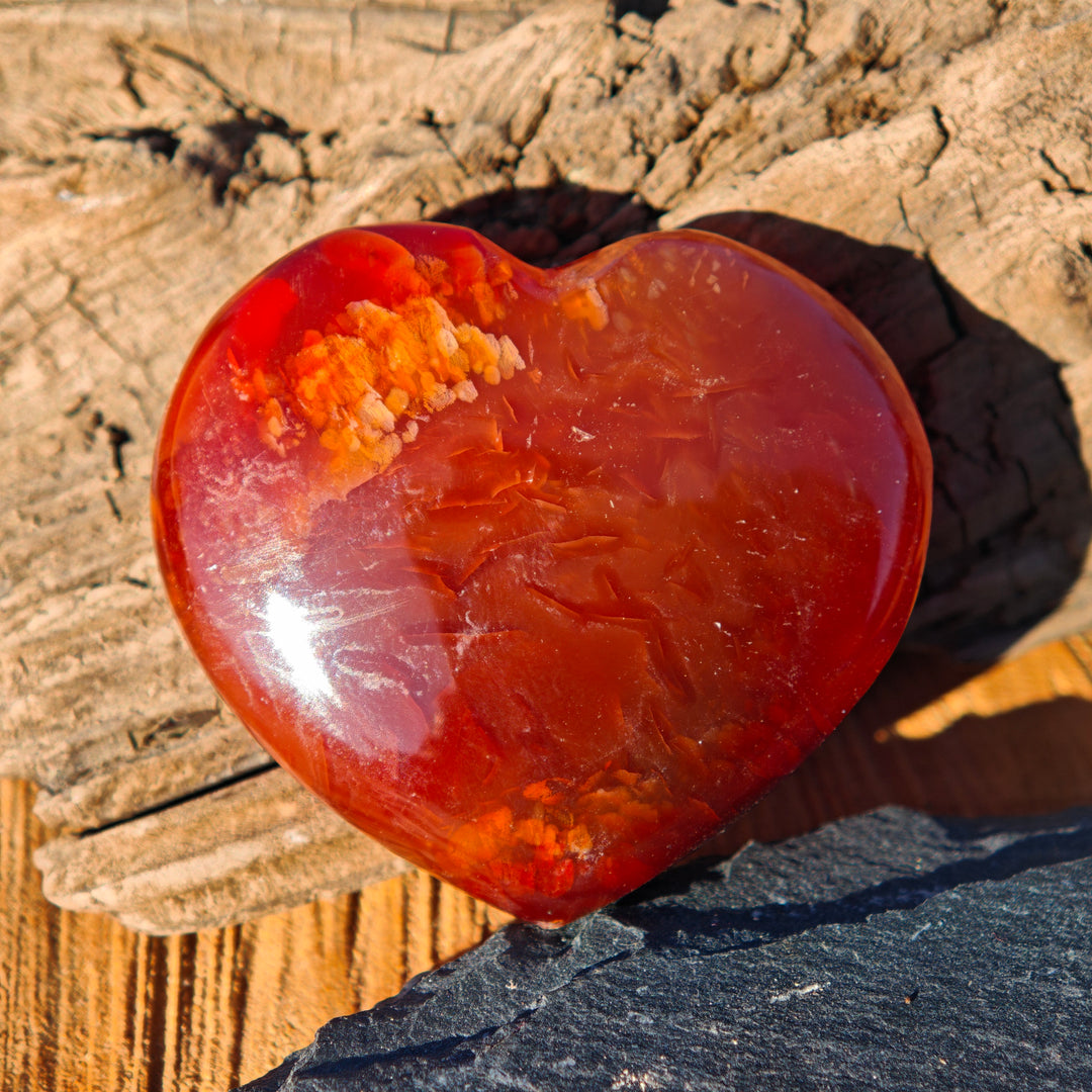 Karneol Taschenherzen 3-4cm 4 zur individuellen Auswahl