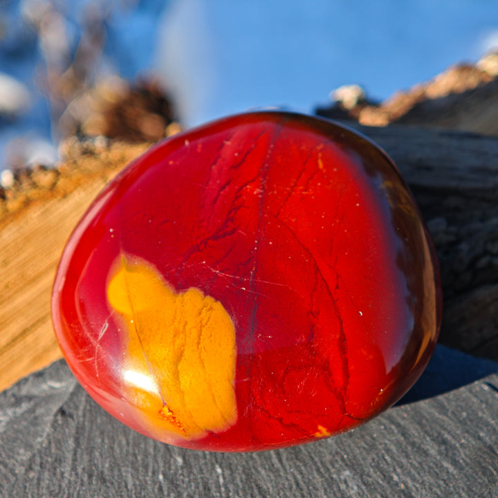 Mookait Jaspis (Lebenskraft - Lebendigkeit) Handschmeichler (1)