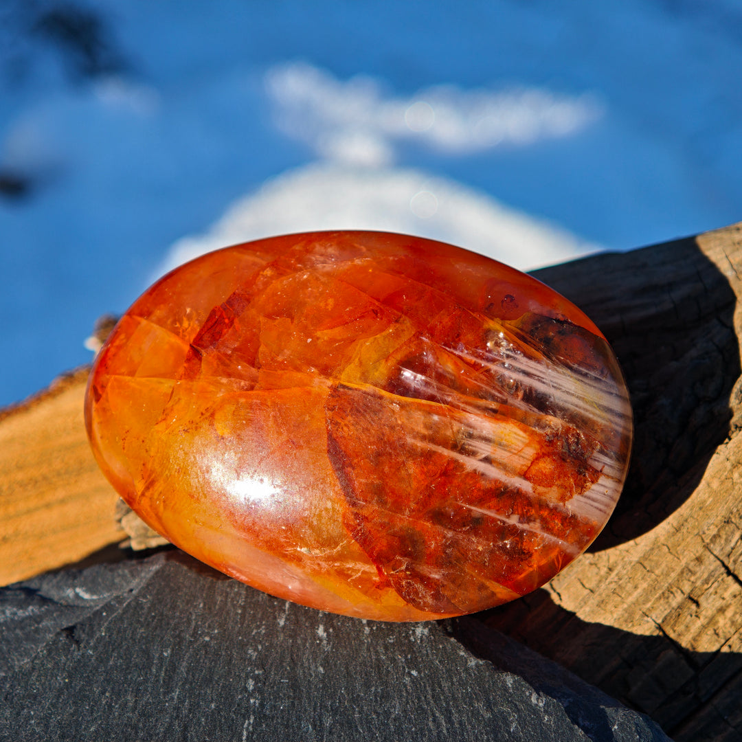 Red Healer Hämatitquarz Bergkristall Handschmeichler M (7)