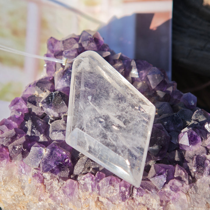 Lichtkristall Drachenträne (facettierter Bergkristall) 45mm fürs Fenster