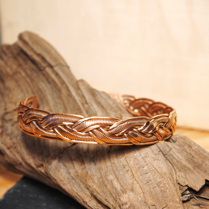 Kupfer Armreif geflochten