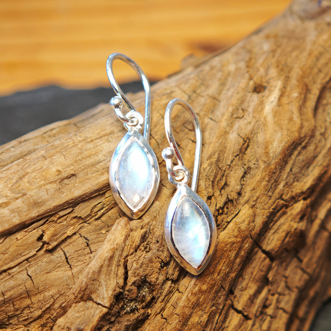 Regenbogen Mondstein Ohrhänger Jariel Silber 925