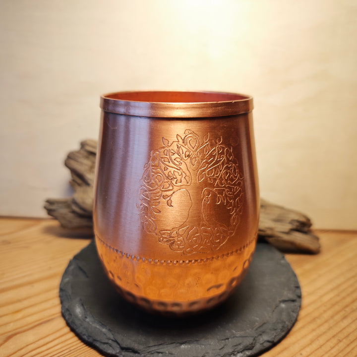 Kupfer Trinkbecher "Baum des Lebens" 4.5dl