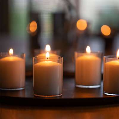 Notvorrat Kerzen im Becher - lange Brenndauer - Set von 25 Stück