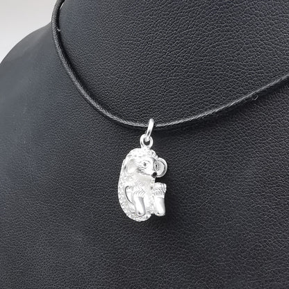 Anhänger IGEL 20mm Silber 925 mit kostenlosem Baumwollband