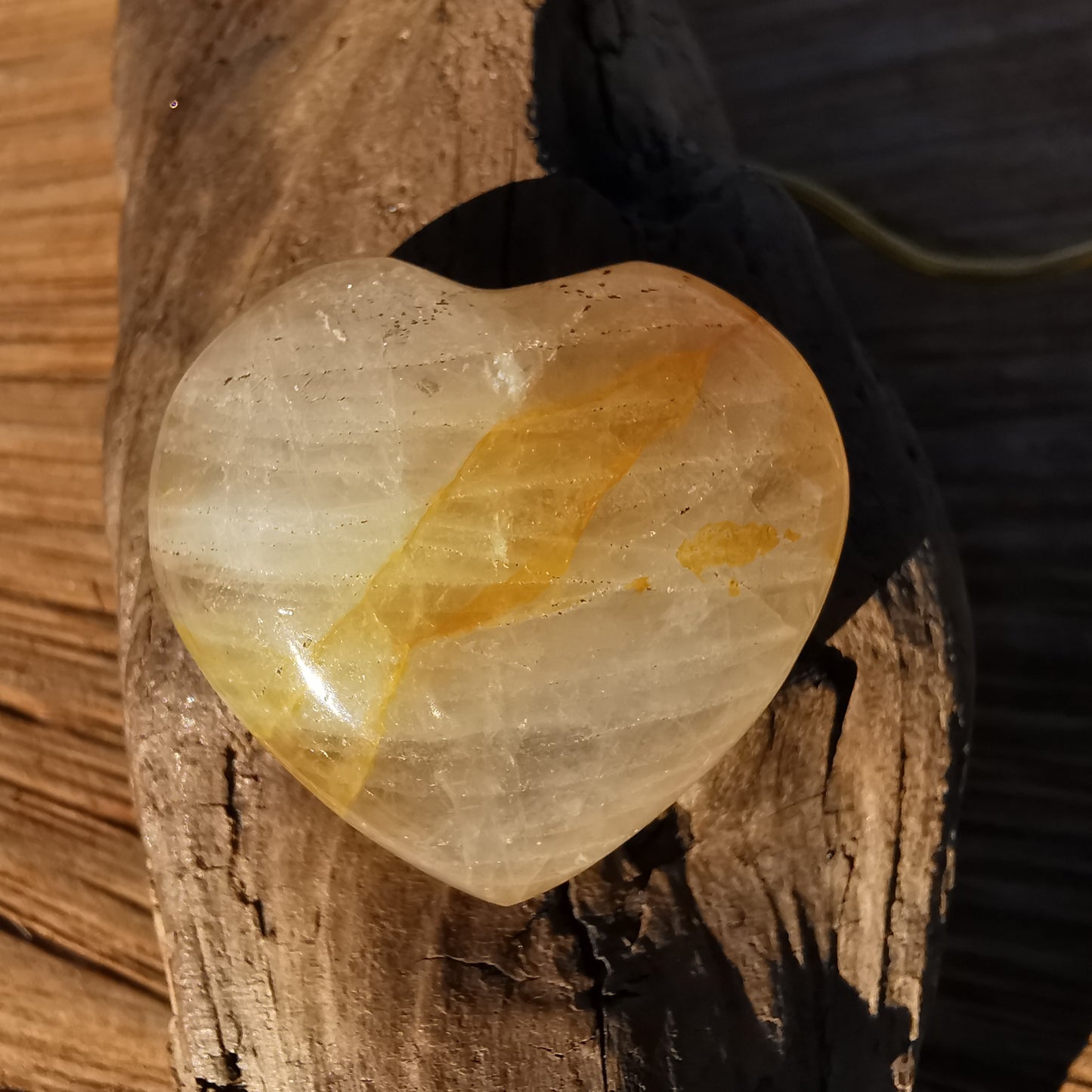 Golden Healer Bergkristall Taschen Herzen 30-35mm 10 Unikate zur Auswahl